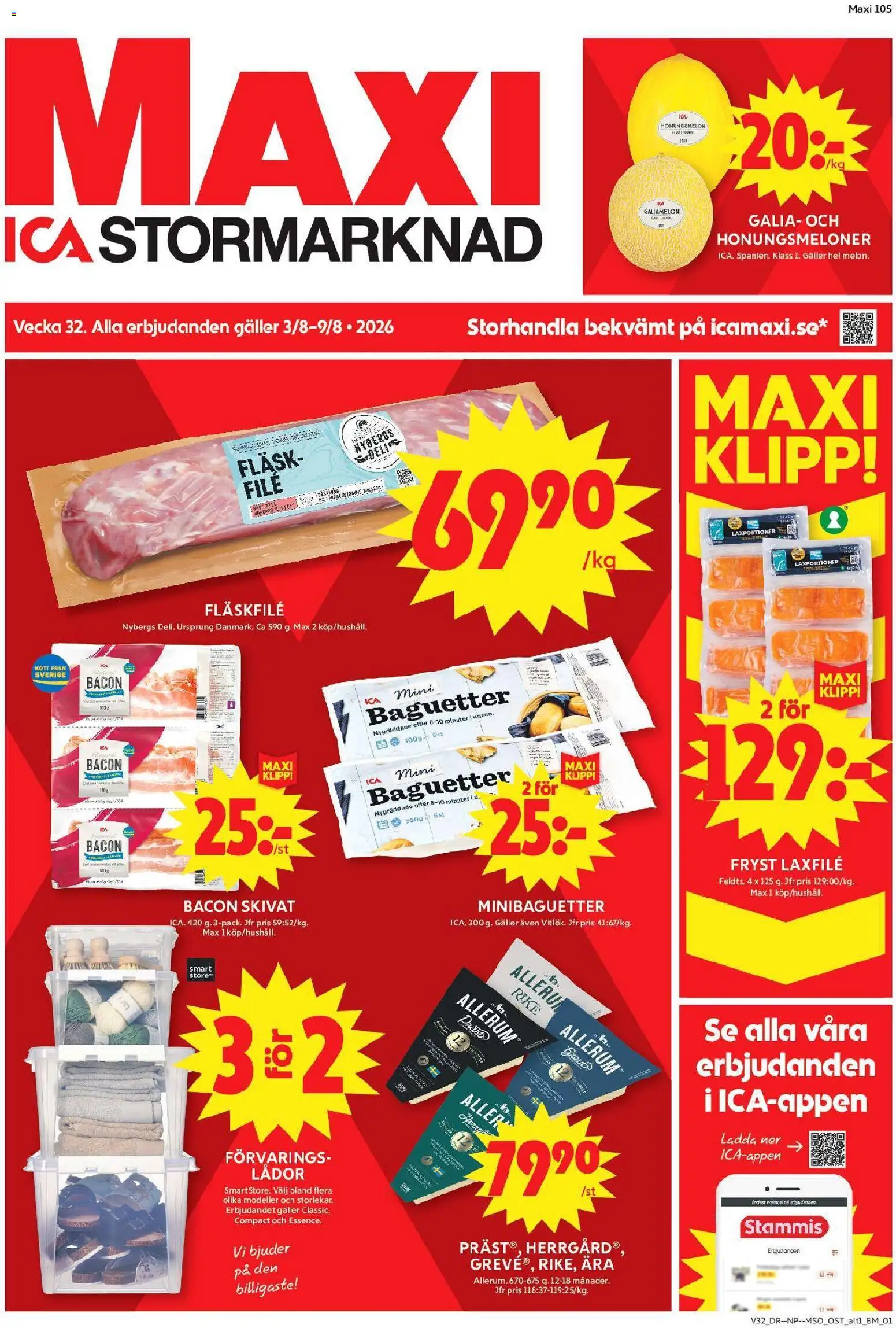 Förhandsgranska reklamblad ICA Maxi erbjudanden från butik ICA Maxi gäller från 03/08/2026