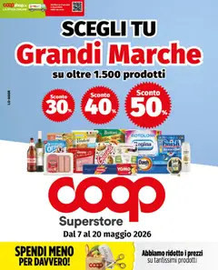Anteprima dell'opuscolo COOP volantino Superstore Brescia dal negozio COOP valido da 07/05/2026