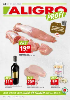 Vorschau des Merkblatts Aligro aktionen Chavannes, Matran, Genf, Sitten vom Shop Aligro gültig von 19.10.2026 bis 24.10.2026