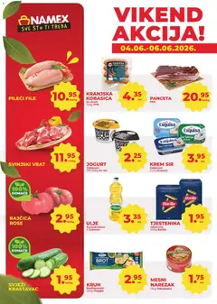 Pregled letka Namex vikend akcija trgovine Namex vrijedi od 04.06.2026