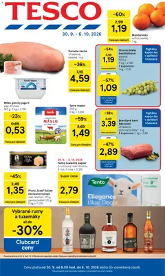 Náhľad Tesco letáku platného od 30.09.2026
