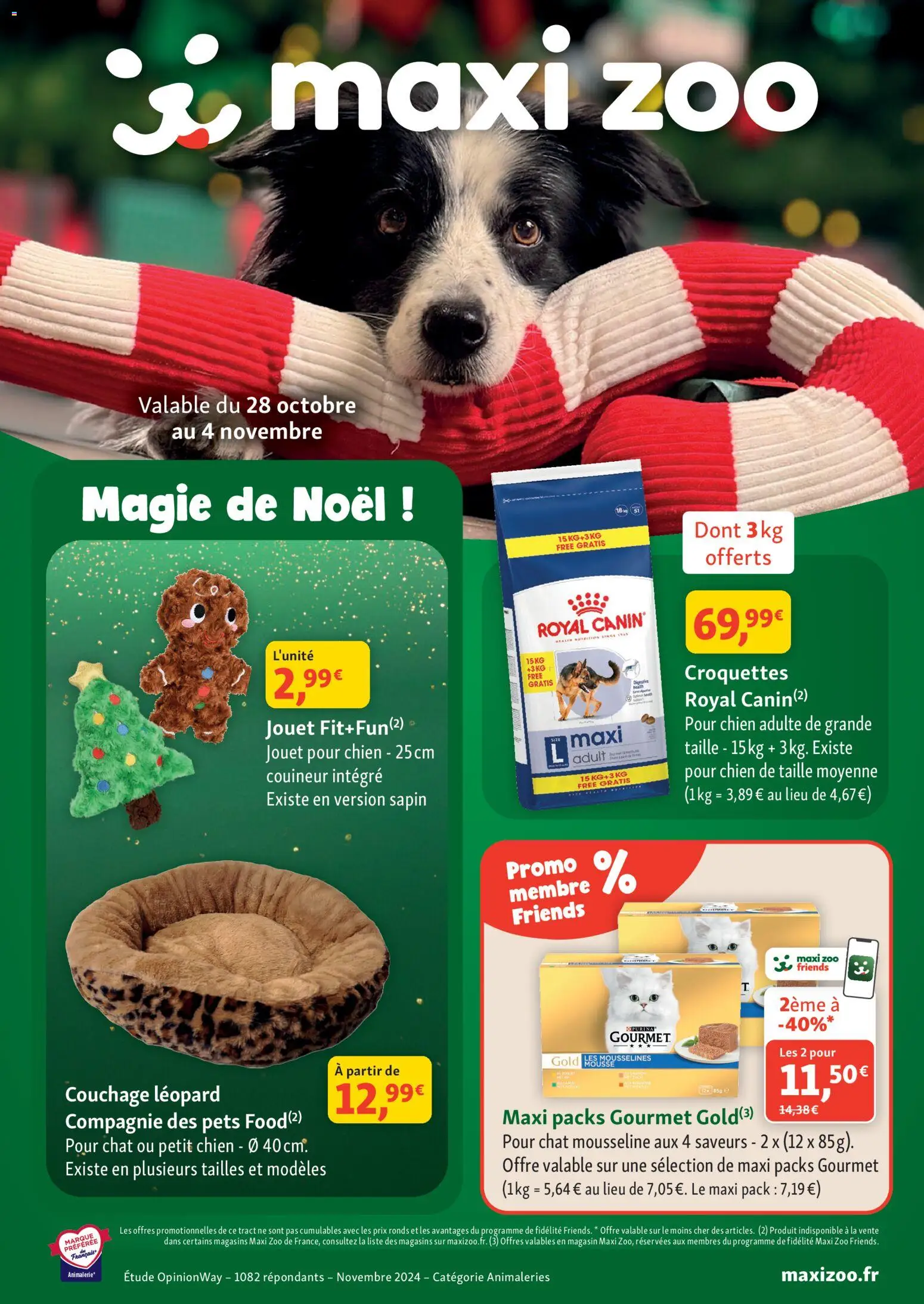 Prévisualisation de Maxi ZOO catalogue du magasin Maxi ZOO formulaire valide 28/10/2026 - Mousse, Croquettes, Jouet pour chien