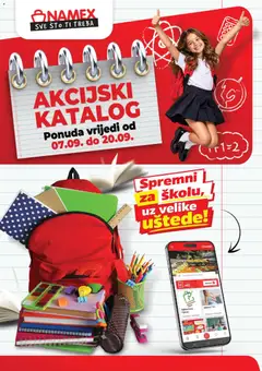 Pregled letka Namex katalog trgovine Namex vrijedi od 07.09.2026