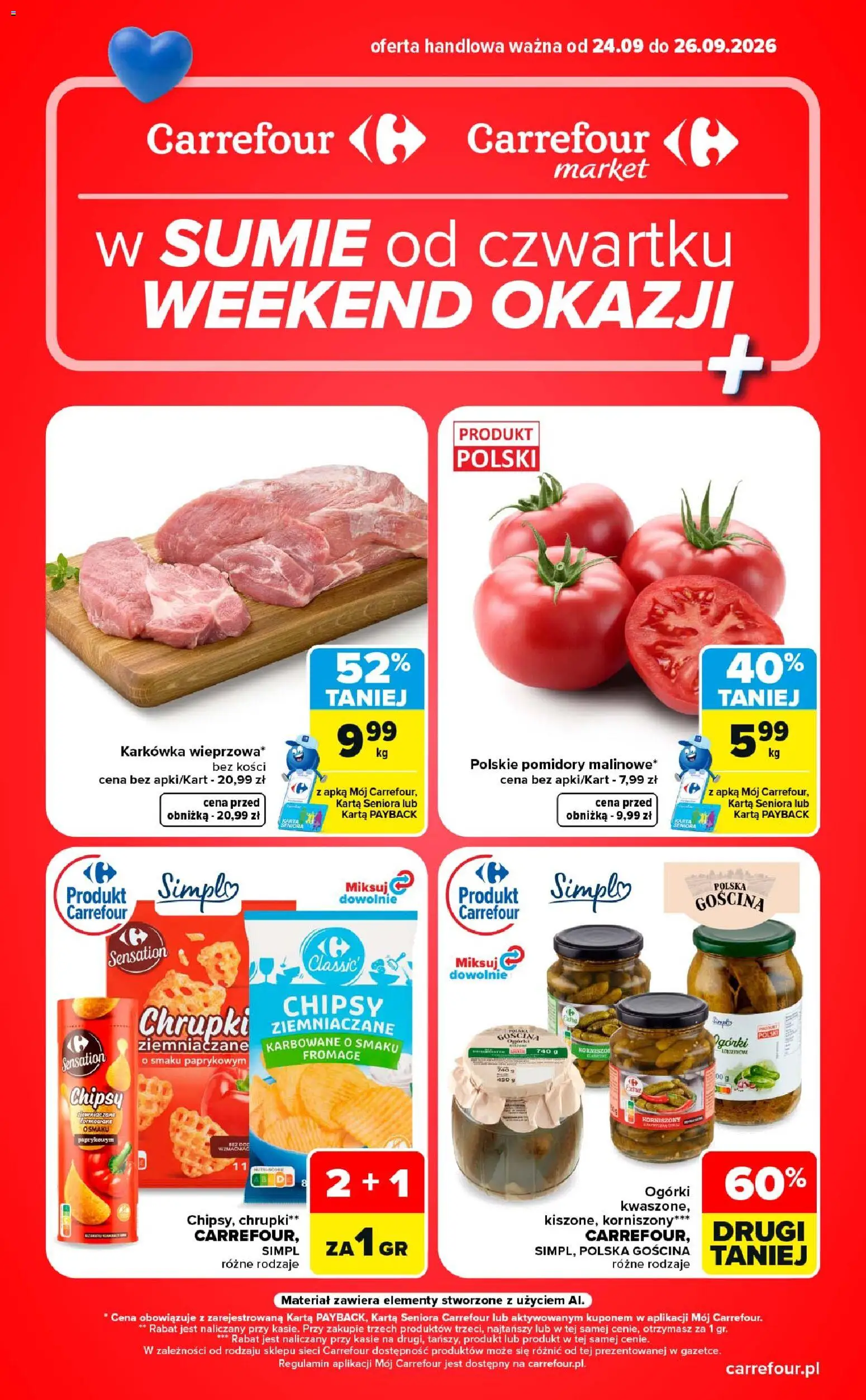 Pogląd gazetki "Carrefour gazetka - Weekend okazji" ze sklepu Carrefour ważnej od 24.09.2026