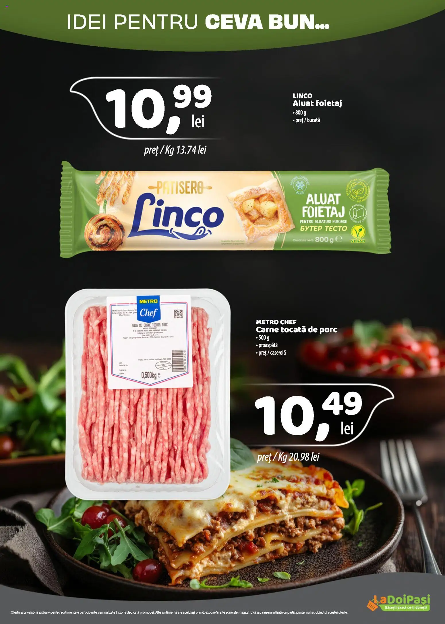 Previzualizarea de cataloage: LaDoiPași LaDoiPași Catalog valabil de la 01.11.2026 - Foietaj, Caserola, Aluat, Carne tocată