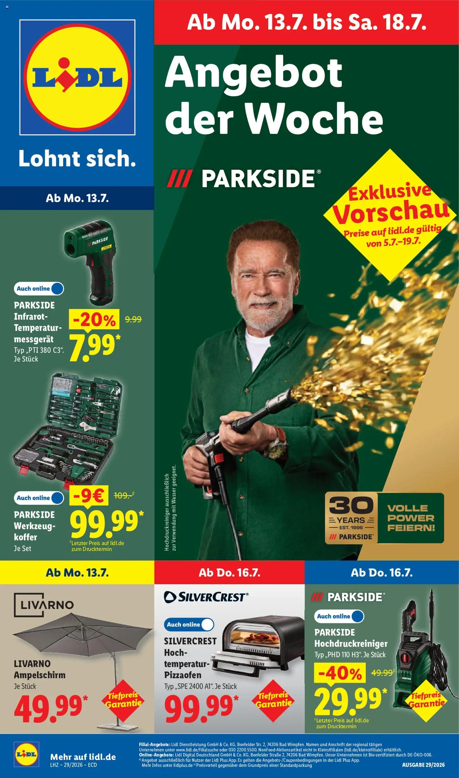 Vorschau von dem Prospekt des Geschäftes Lidl, gültig ab dem 13.07.2026
