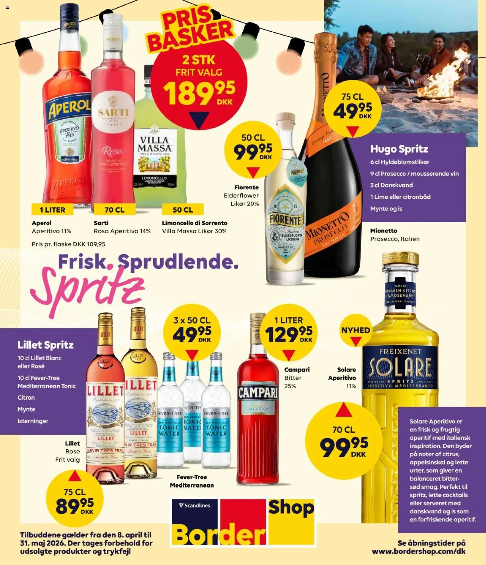 Eksempel på tilbudsavis Bordershop - Spritz fra butik Bordershop gyldig fra 08/04/2026 - Is, Vin, Lime, Mynte, Søm, Danskvand