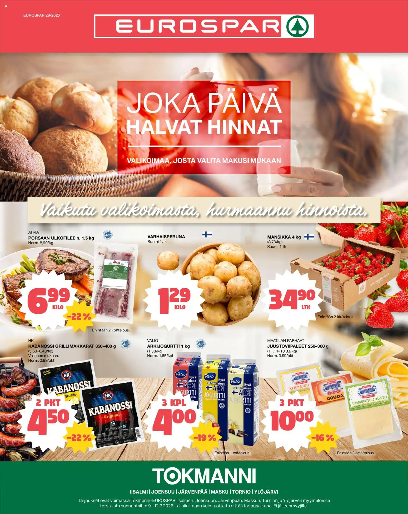 Kaupan Tokmanni Tokmanni - EUROSPAR esikatselu, voimassa 09/07/2026