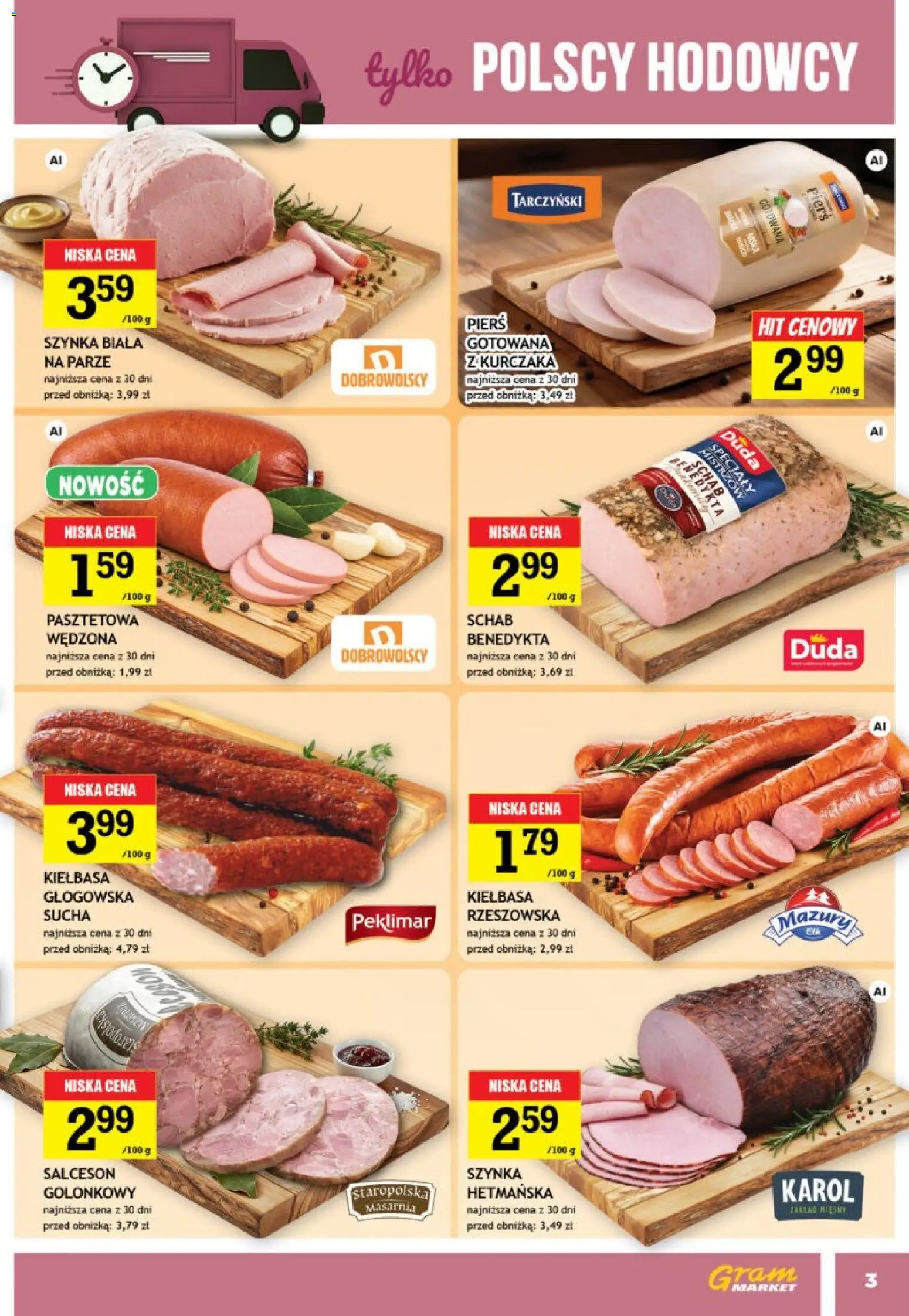 Pogląd gazetki "Gram Market gazetka" ze sklepu Gram Market ważnej od 21.10.2026 - Schab, Kiełbasa, Salceson, Szynka, Specjały, Kiełbasa sucha