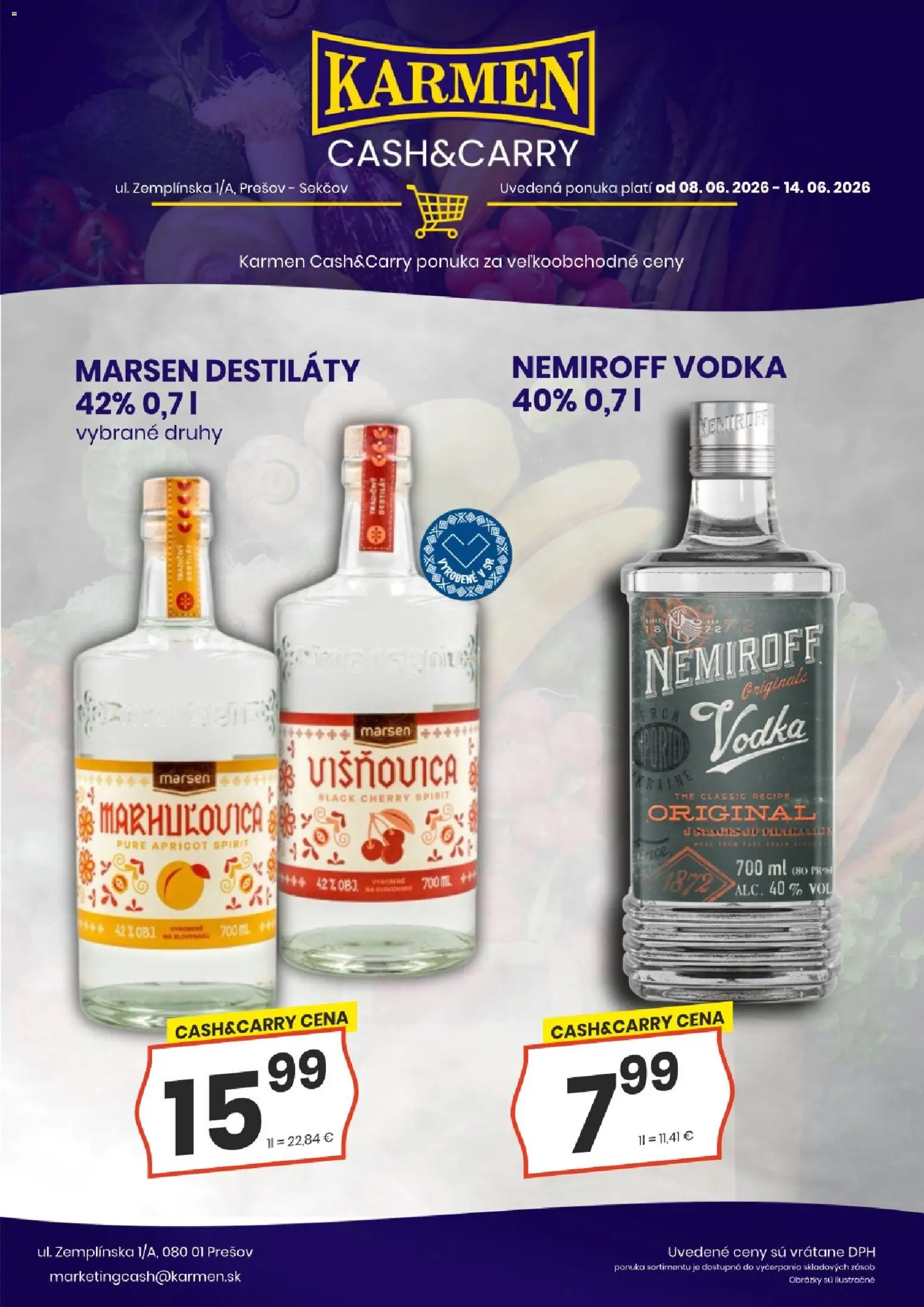 Náhľad KARMEN CBA letáku platného od 08.06.2026 - Vodka