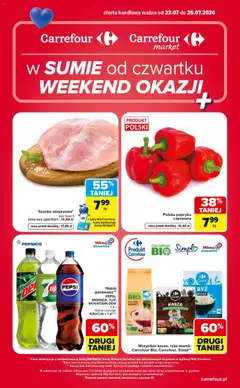 Pogląd gazetki "Carrefour gazetka - Weekend okazji" ze sklepu Carrefour ważnej od 23.07.2026