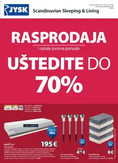 Pregled letka JYSK Katalog trgovine JYSK vrijedi od 03.06.2026