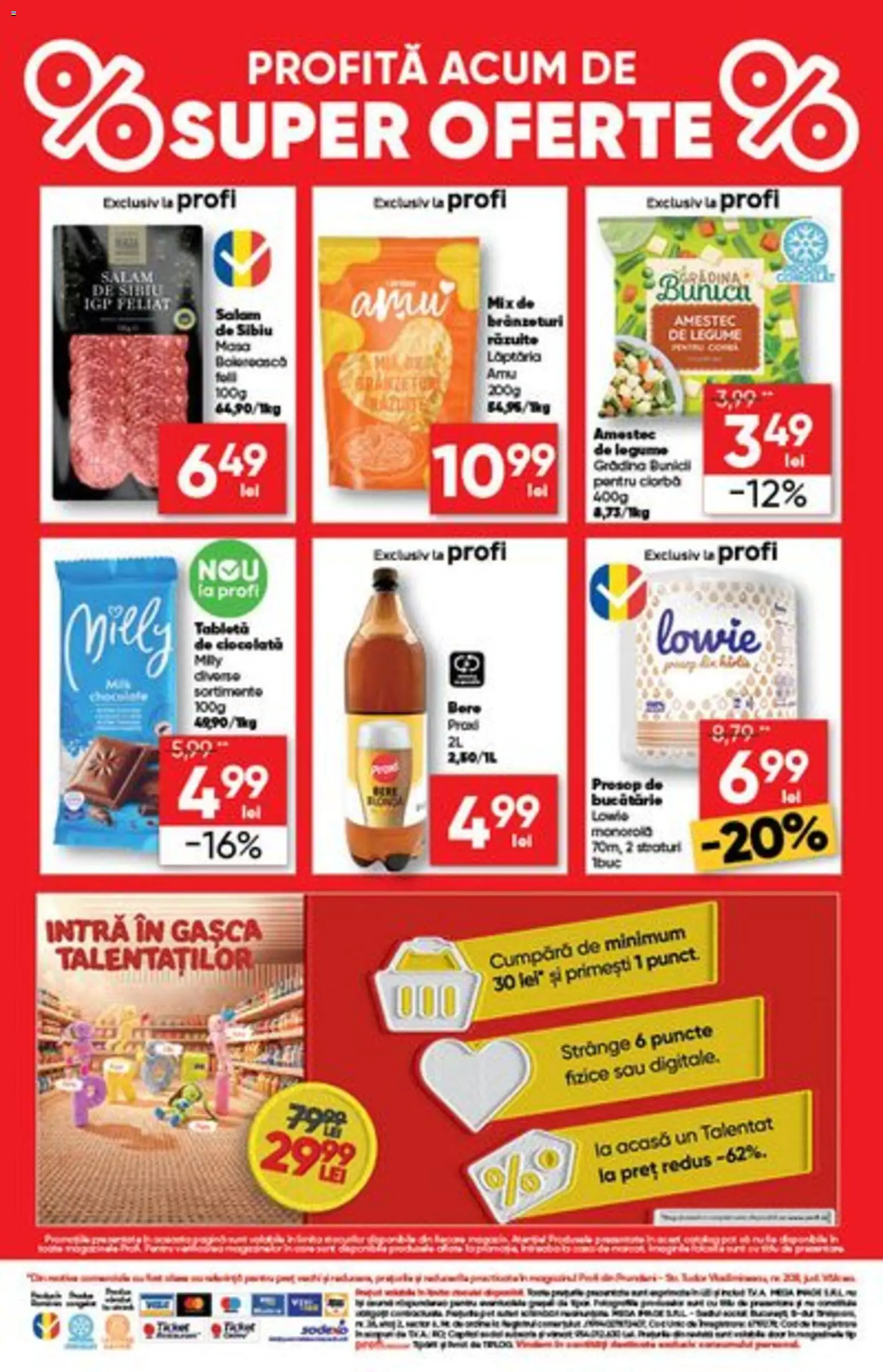Previzualizarea de cataloage: Profi Profi Catalog Discount valabil de la 22.10.2026 - Ciocolată, Ciorba, Masă, Bere, Bucătărie, Legume, Salam, Amestec