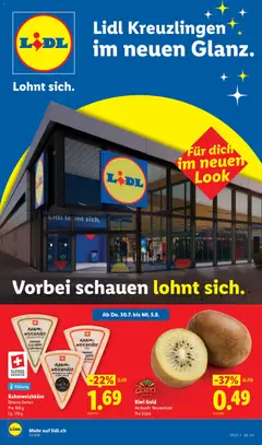 Vorschau des Merkblatts Lidl aktionen Kreuzlingen vom Shop Lidl gültig von 30.07.2026 bis 05.08.2026