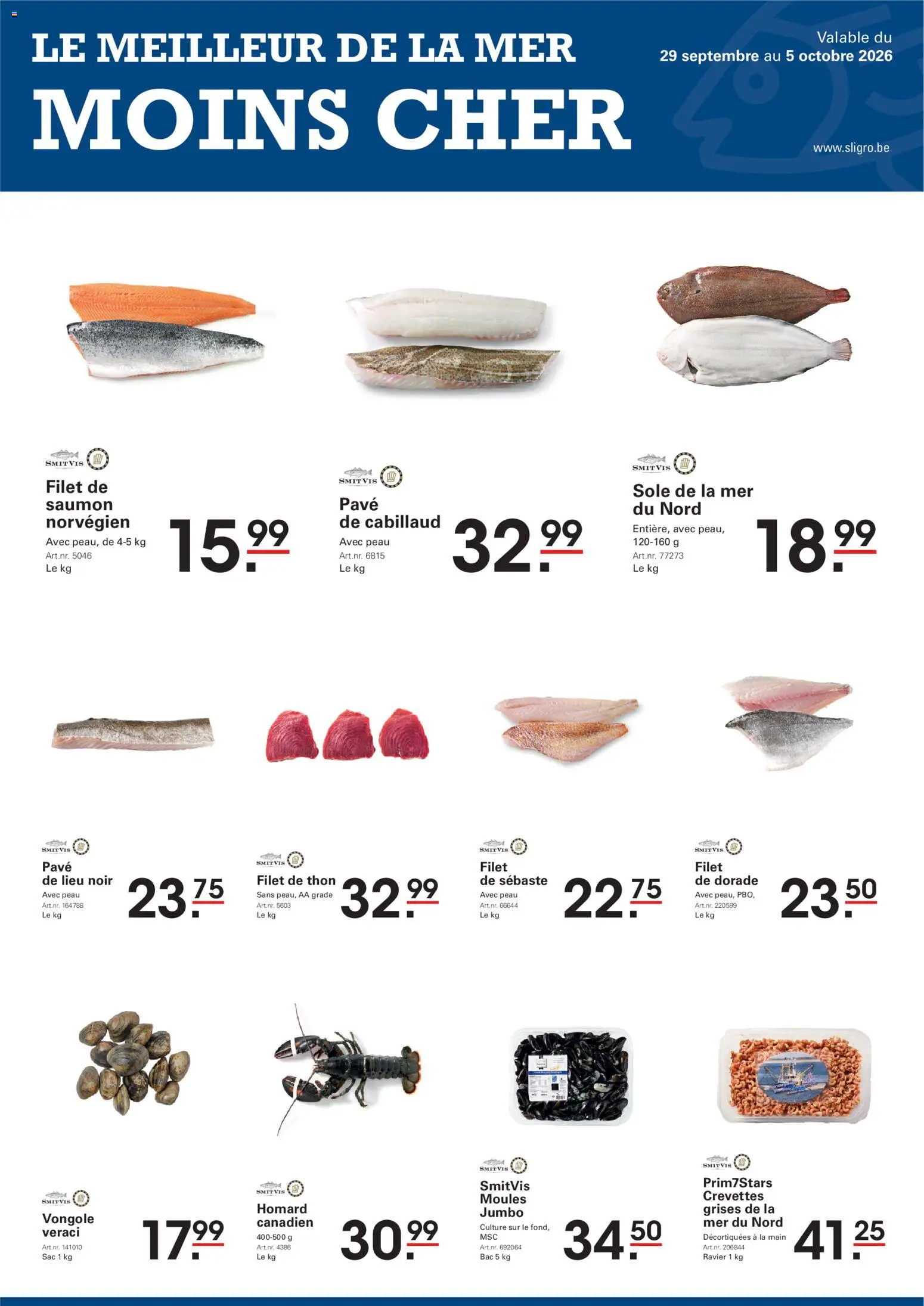 Voorbeeld van Sligro Publicité van winkel Sligro geldig vanaf 29/09/2026