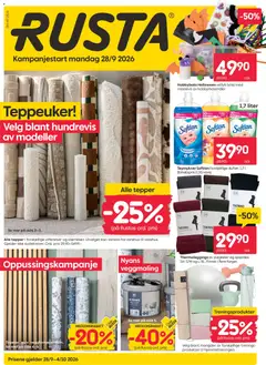 Forhåndsvis Rusta kundeavis fra butikk Rusta gyldig fra 28/09/2026