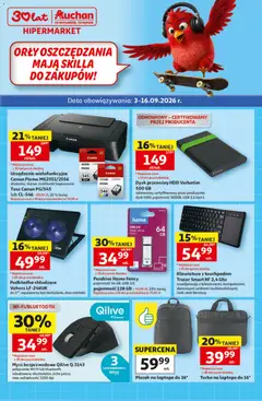 Pogląd gazetki "Auchan gazetka - 30 Lat Hipermarket Student" ze sklepu Auchan ważnej od 03.09.2026