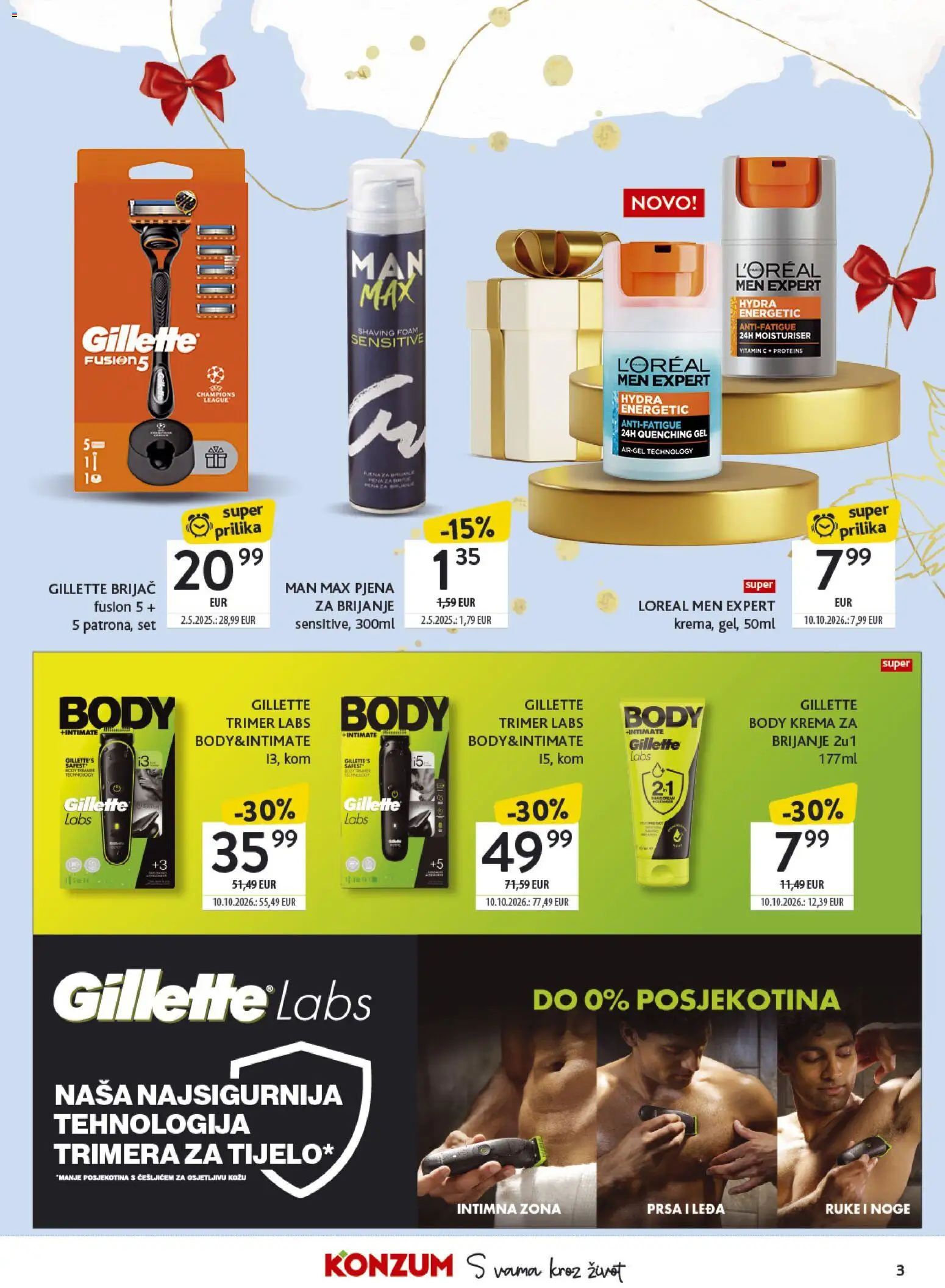 Konzum HR - Konzum HR Katalog ljepota i njega megtekintése, amely érvényes 2026.11.02.-től - Body, Gillette, Gél