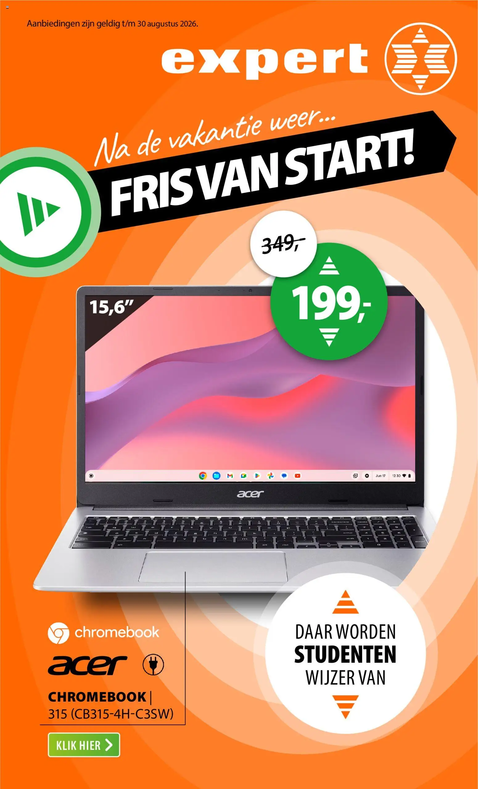 Voorbeeld van Expert folder van winkel Expert geldig vanaf 24-08-2026