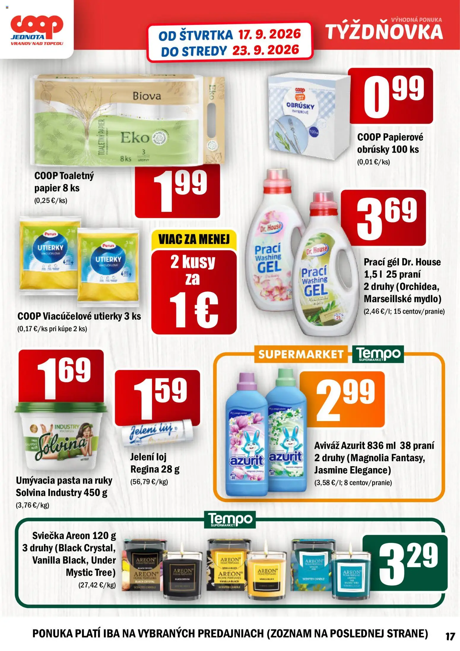 Náhľad COOP Jednota letáku platného od 17.09.2026
