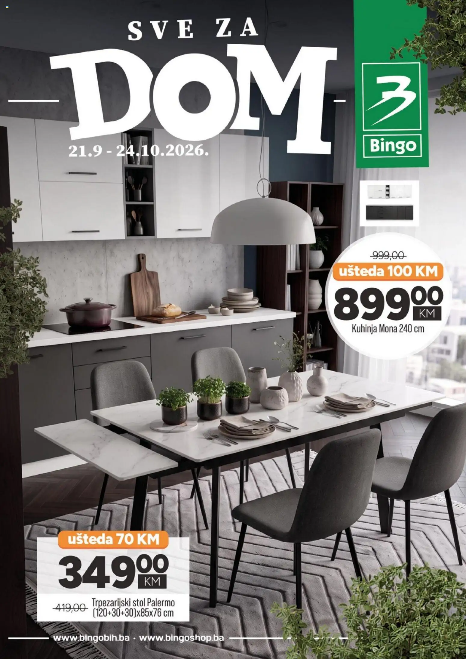 Pregled letka Bingo Sve za dom trgovine Bingo vrijedi od 21.09.2026