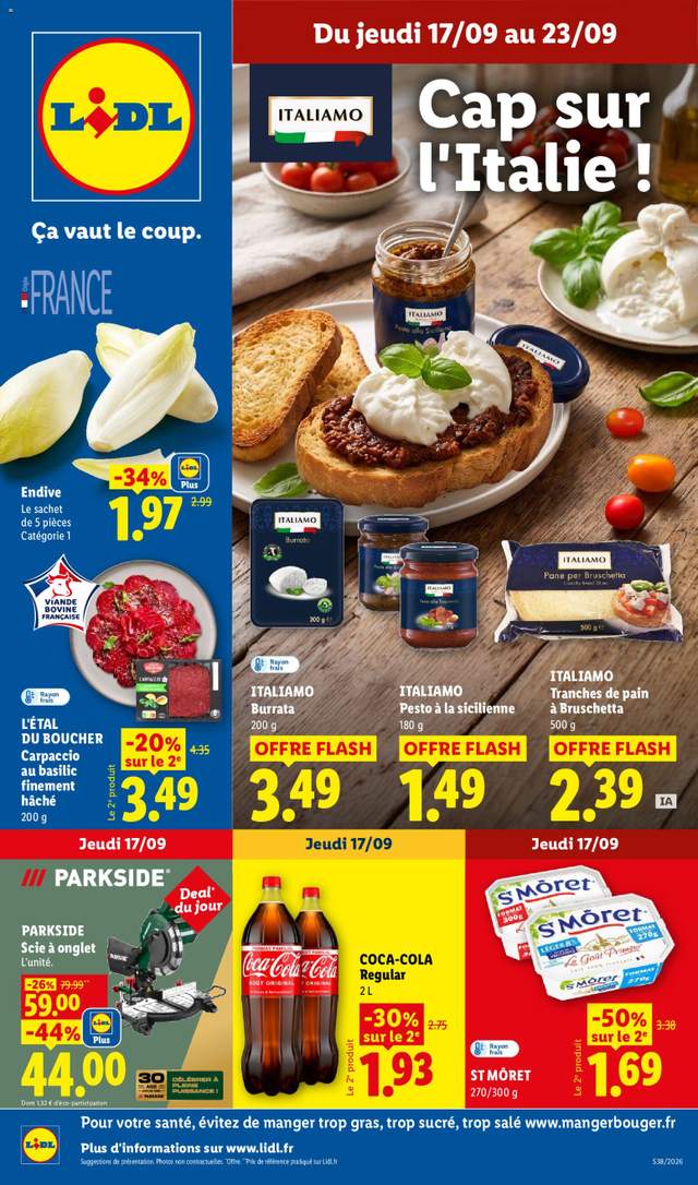 Nouveau catalogue Lidl à partir du 17/09