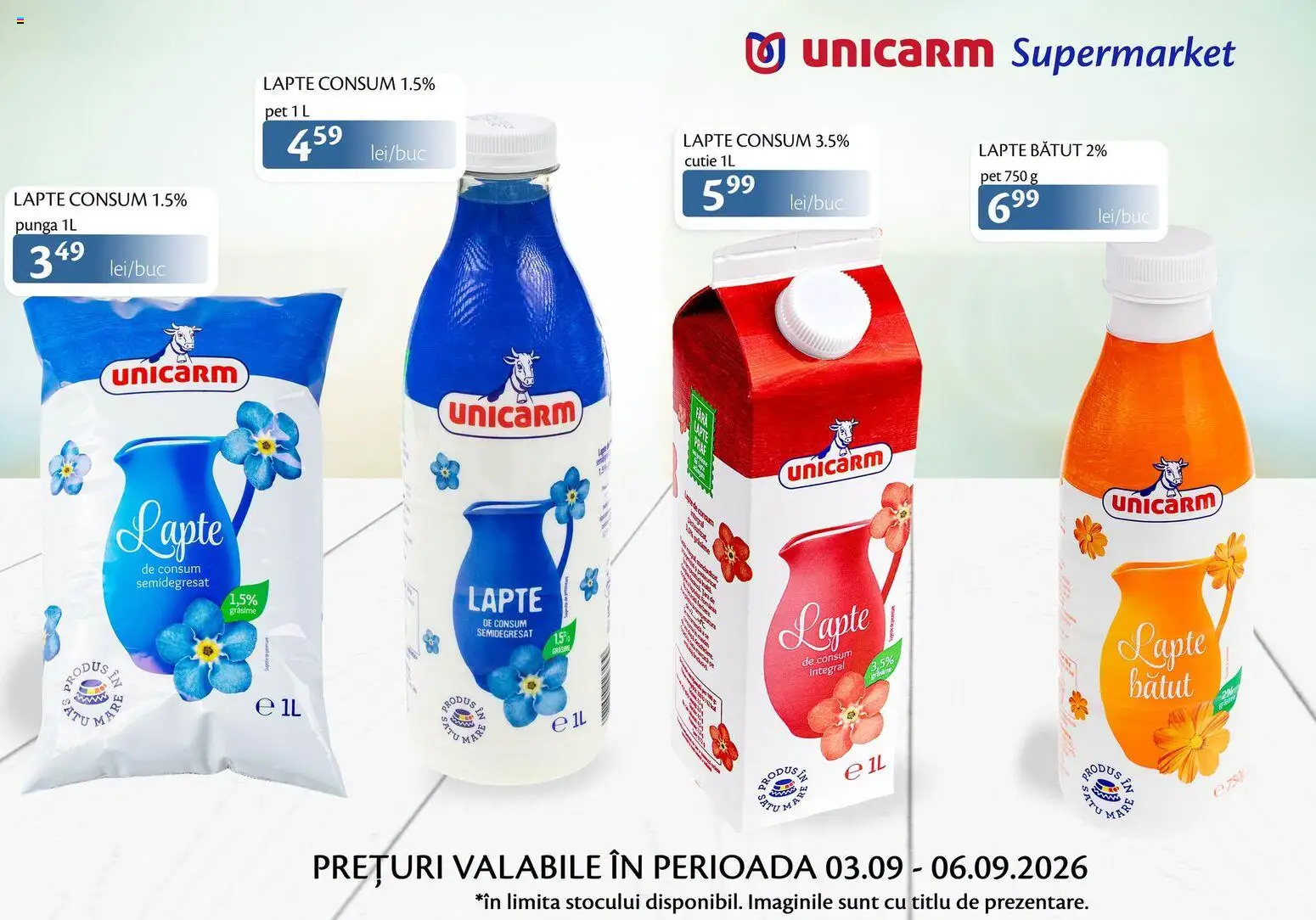 Previzualizarea de cataloage: Unicarm Unicarm Catalog Produse lactate valabil de la 03.09.2026
