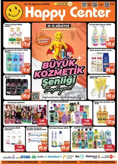 Happy Center Happy Center - Büyük Kozmetik Şenliği 01.08.2026 - Broşürünün önizlemesi