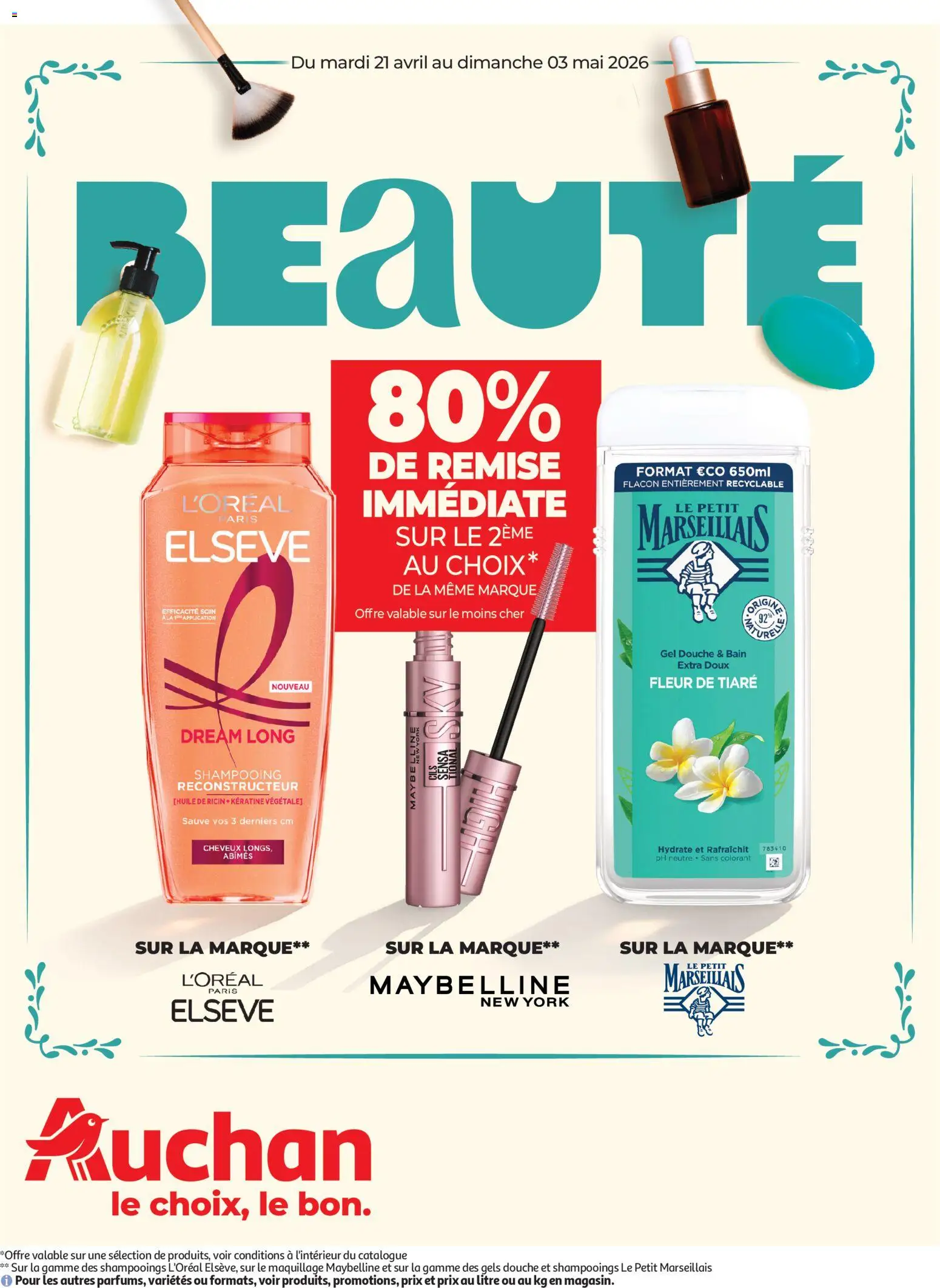 Prévisualisation de Auchan Promos, beauté du magasin Auchan formulaire valide 21/04/2026