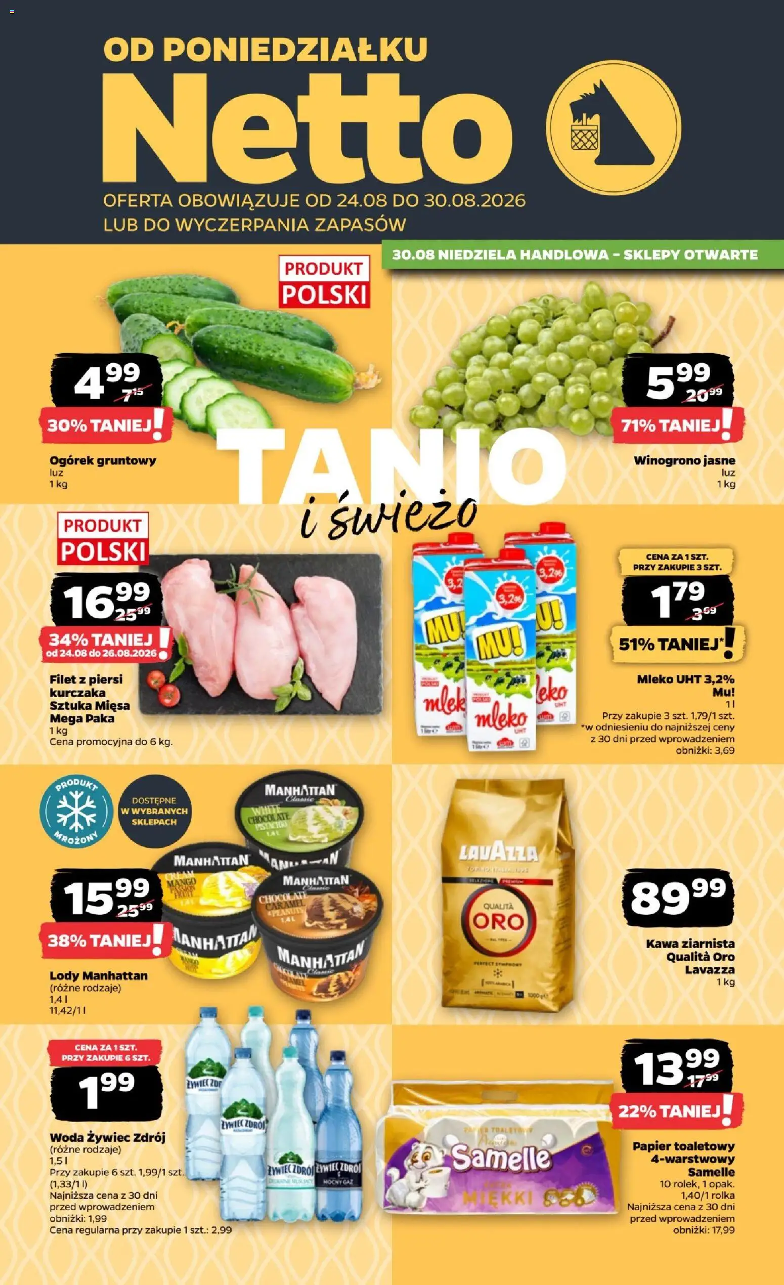 Pogląd gazetki "Netto gazetka od poniedziałku" ze sklepu Netto ważnej od 24.08.2026