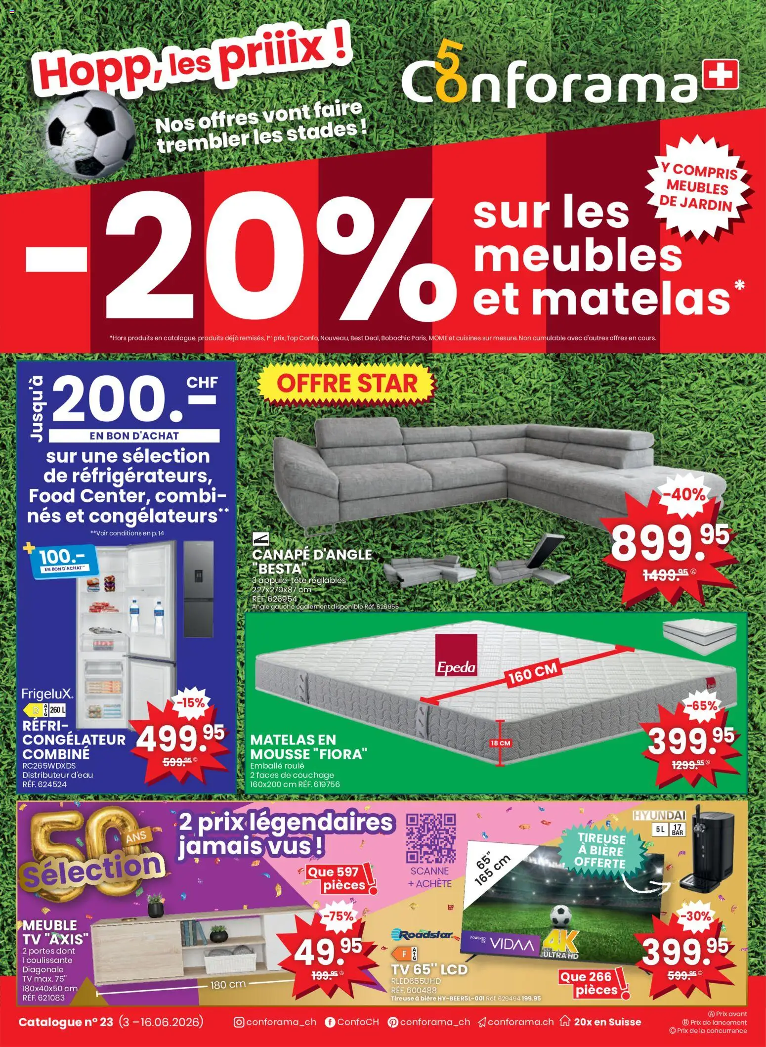 Vorschau des Merkblatts Conforama aktionen FR vom Shop Conforama gültig von 03.06.2026 bis 16.06.2026