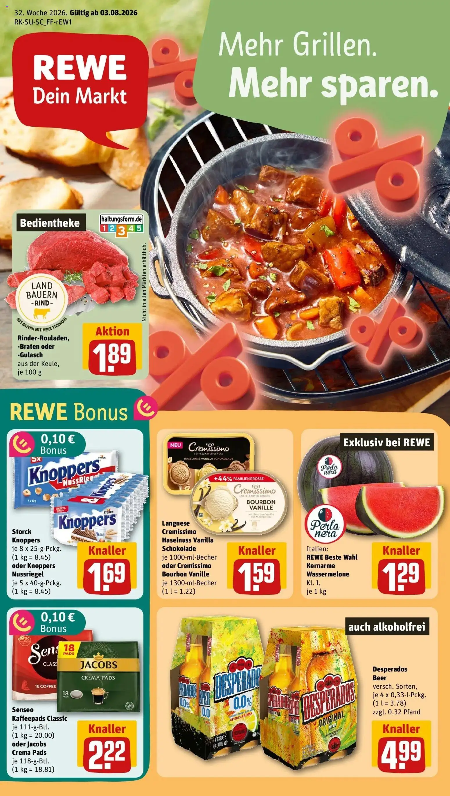 Vorschau von dem Prospekt des Geschäftes Rewe, gültig ab dem 03.08.2026
