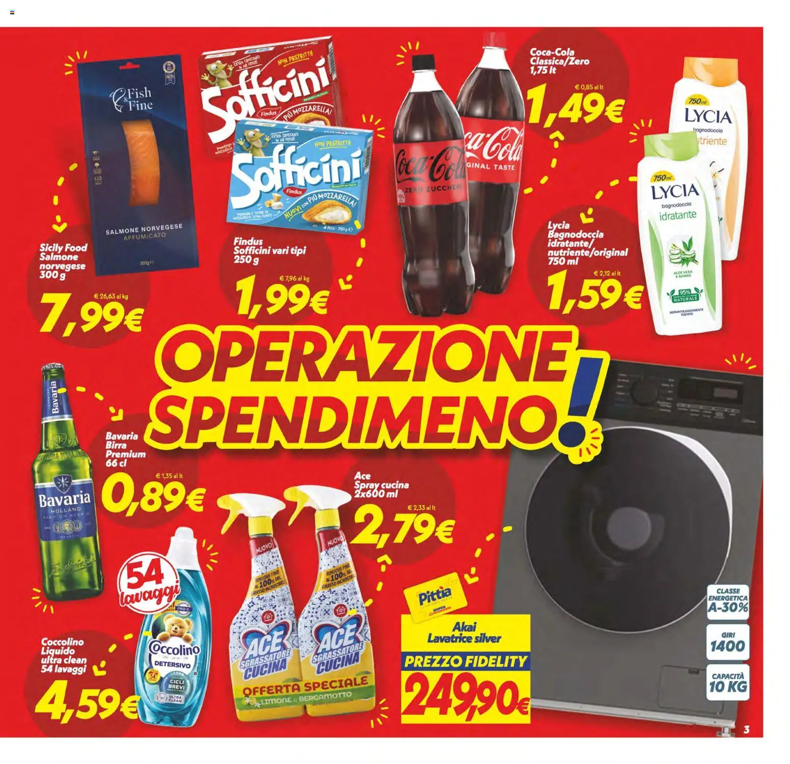 Anteprima dell'opuscolo SuperConveniente volantino dal negozio SuperConveniente valido da 23/10/2026 - Lavatrice, Birra, Salmone, Mozzarella, Sgrassatore