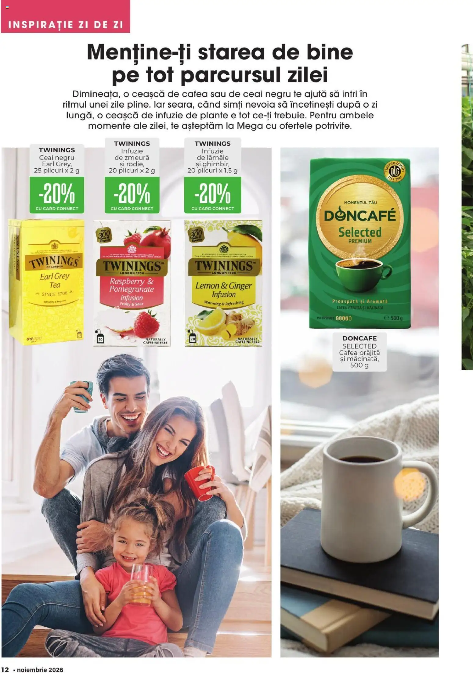 Previzualizarea de cataloage: Mega Image Mega Image Catalog Noiembrie valabil de la 01.11.2026 - Cafea, Ceai, Zmeură, Premium, Grey, Lămâie, Doncafe