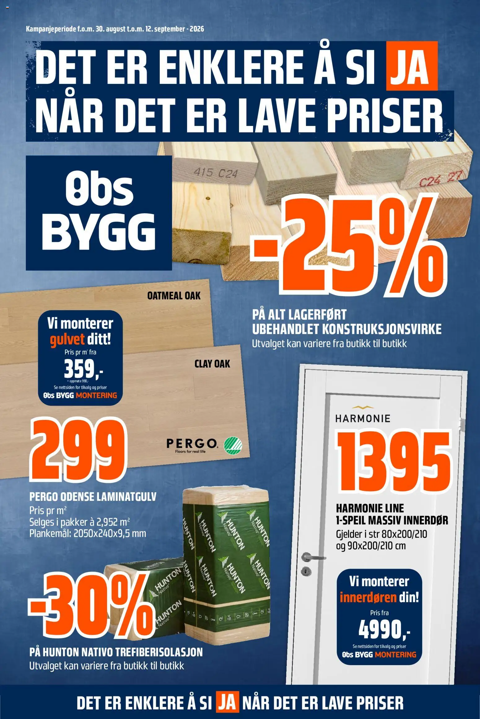 Forhåndsvis Obs Bygg kundeavis fra butikk Obs Bygg gyldig fra 30/08/2026