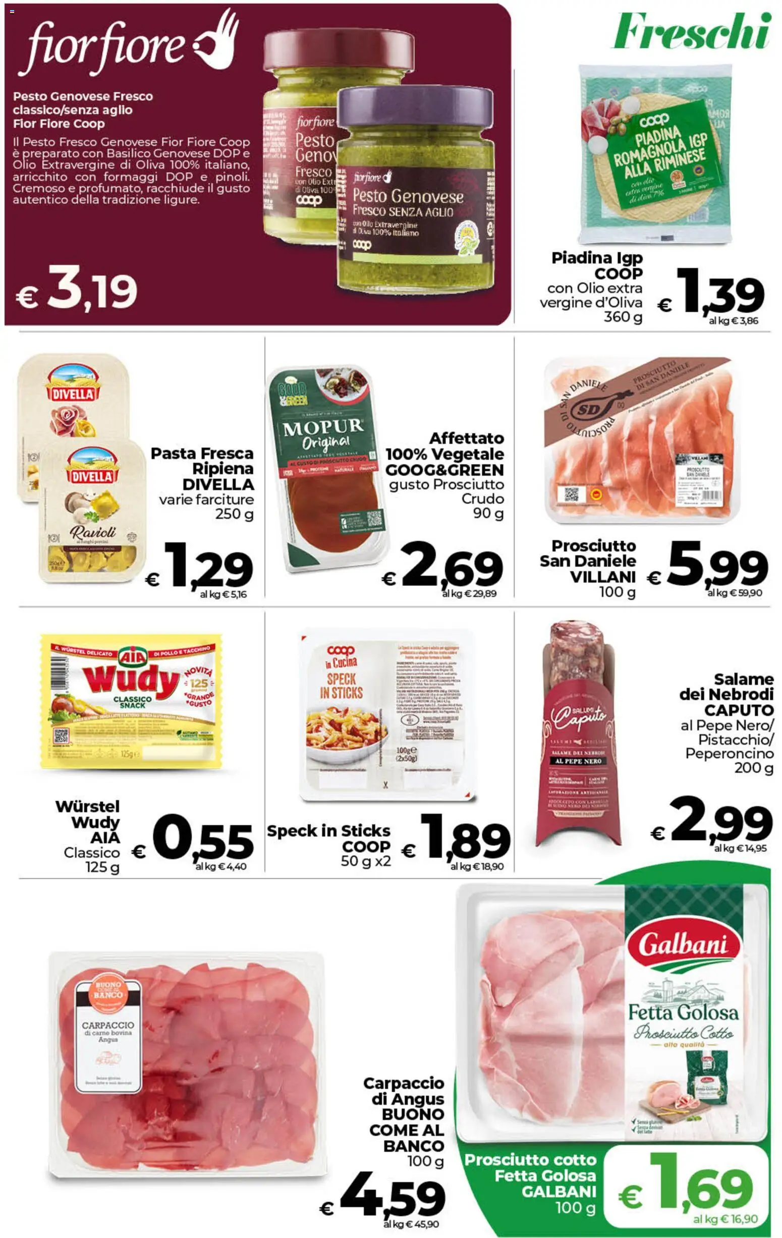 Anteprima dell'opuscolo COOP volantino inCoop Sicilia dal negozio COOP valido da 01/09/2026 - Pasta, Piadina, Carne, Ravioli, Speck, Prosciutto Crudo, Carpaccio, Prosciutto Cotto