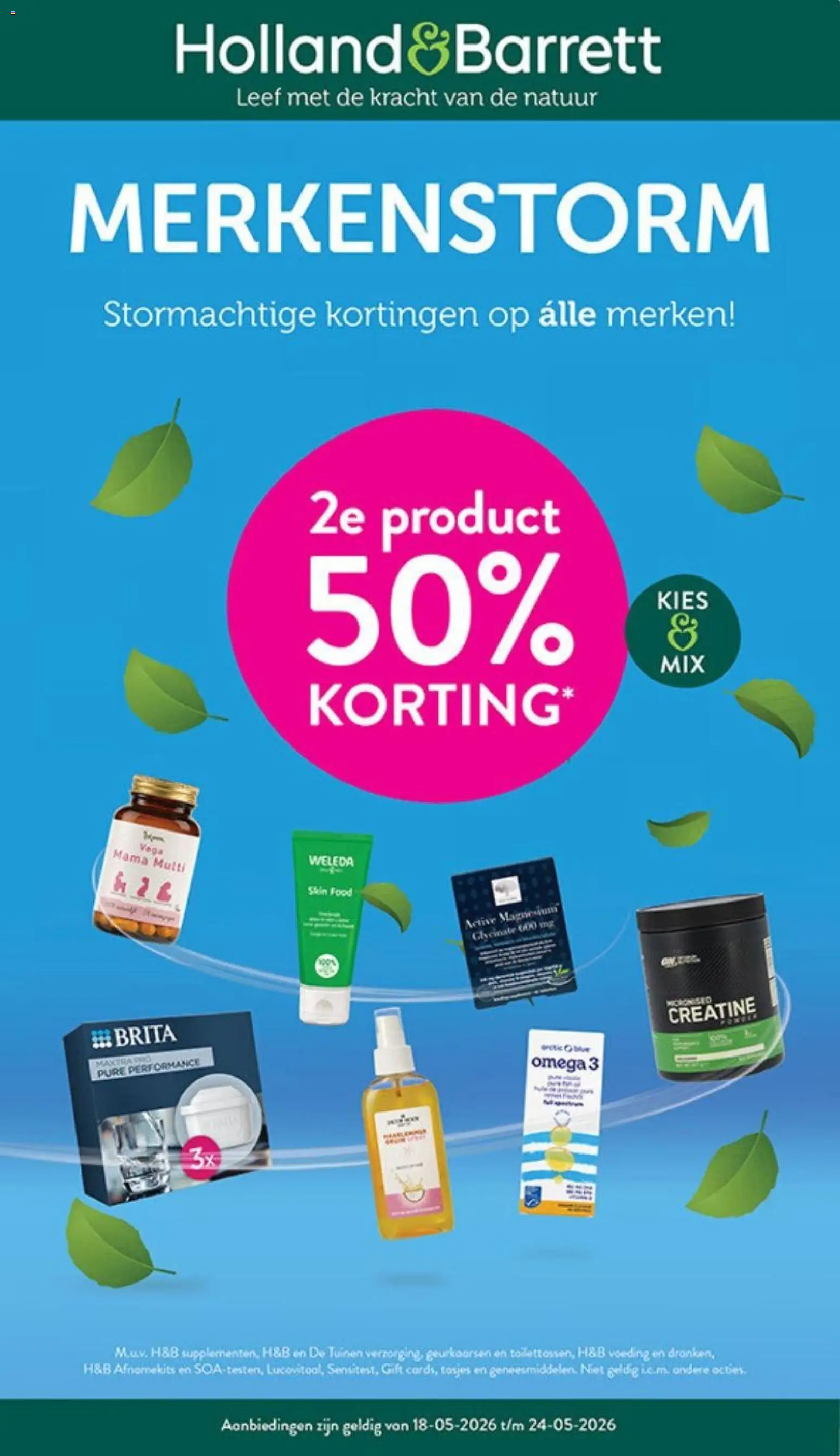 Voorbeeld van Holland & Barrett folder van winkel Holland & Barrett geldig vanaf 18-05-2026 - Omega 3, Omega, Geurkaarsen