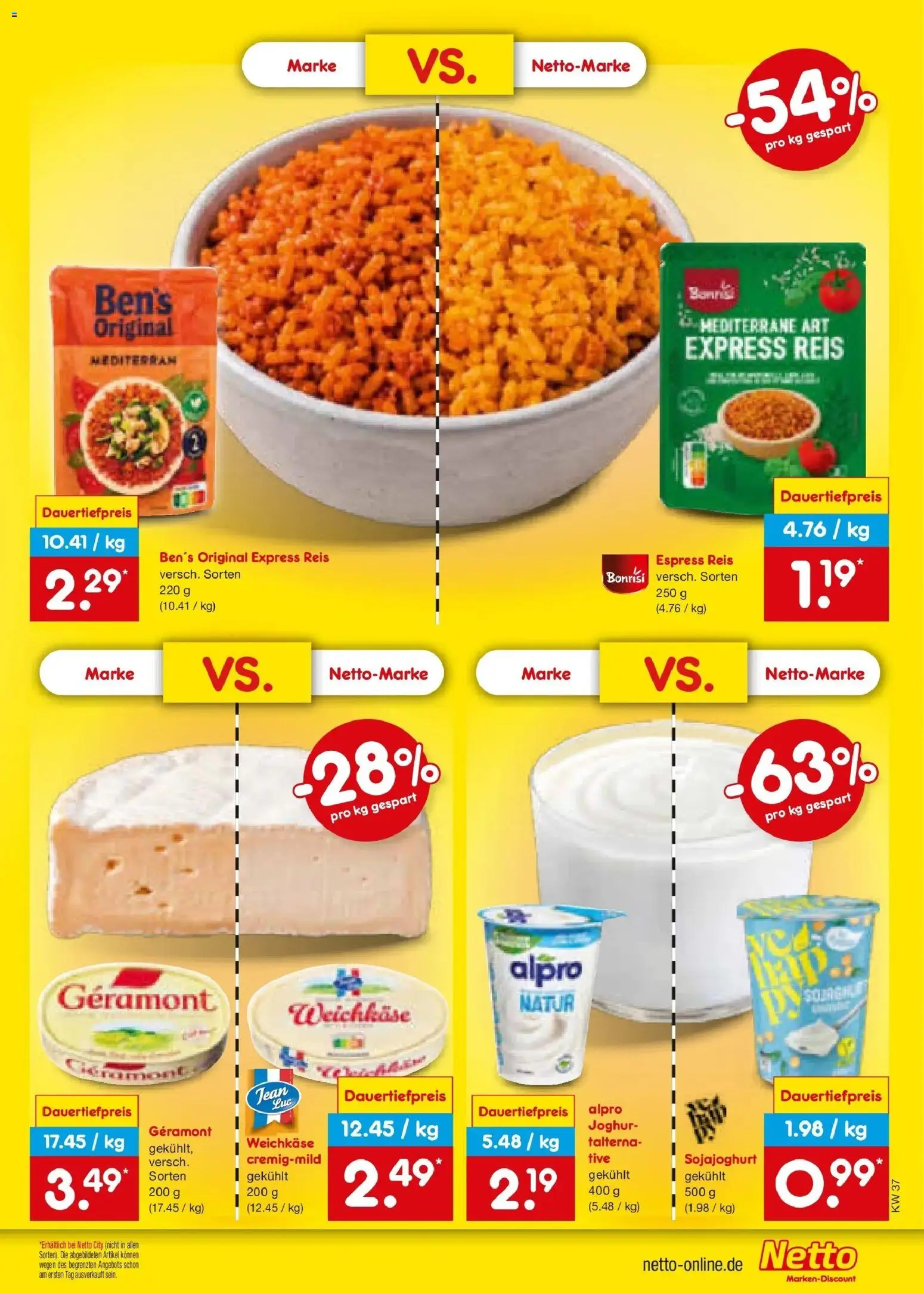 Vorschau von dem Prospekt des Geschäftes Netto Marken-Discount, gültig ab dem 07.09.2026 - Reis, Alpro, Geramont