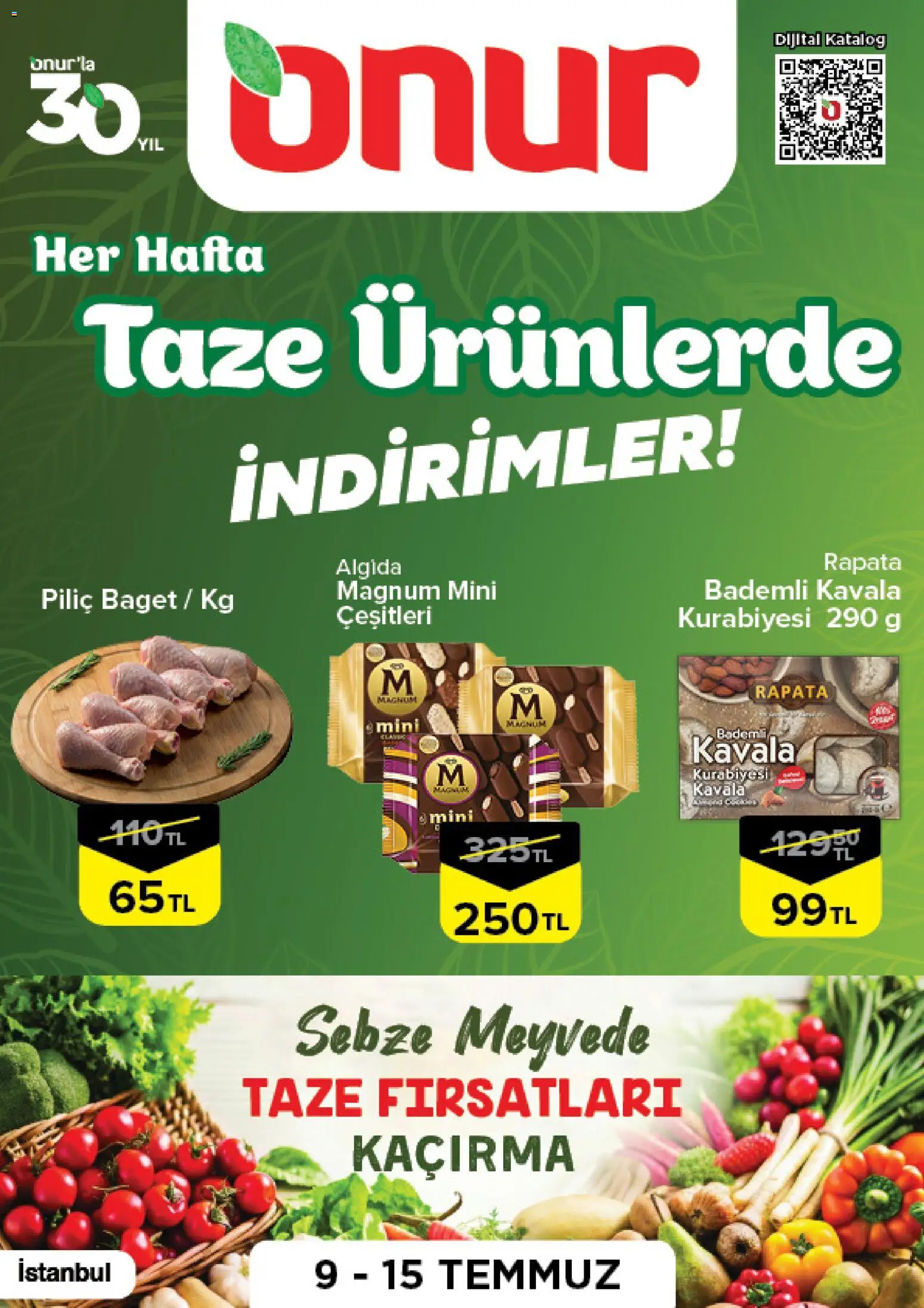Onur Market Onur Market - Taze Ürünlerde İndirimler 09.07.2026 - Broşürünün önizlemesi