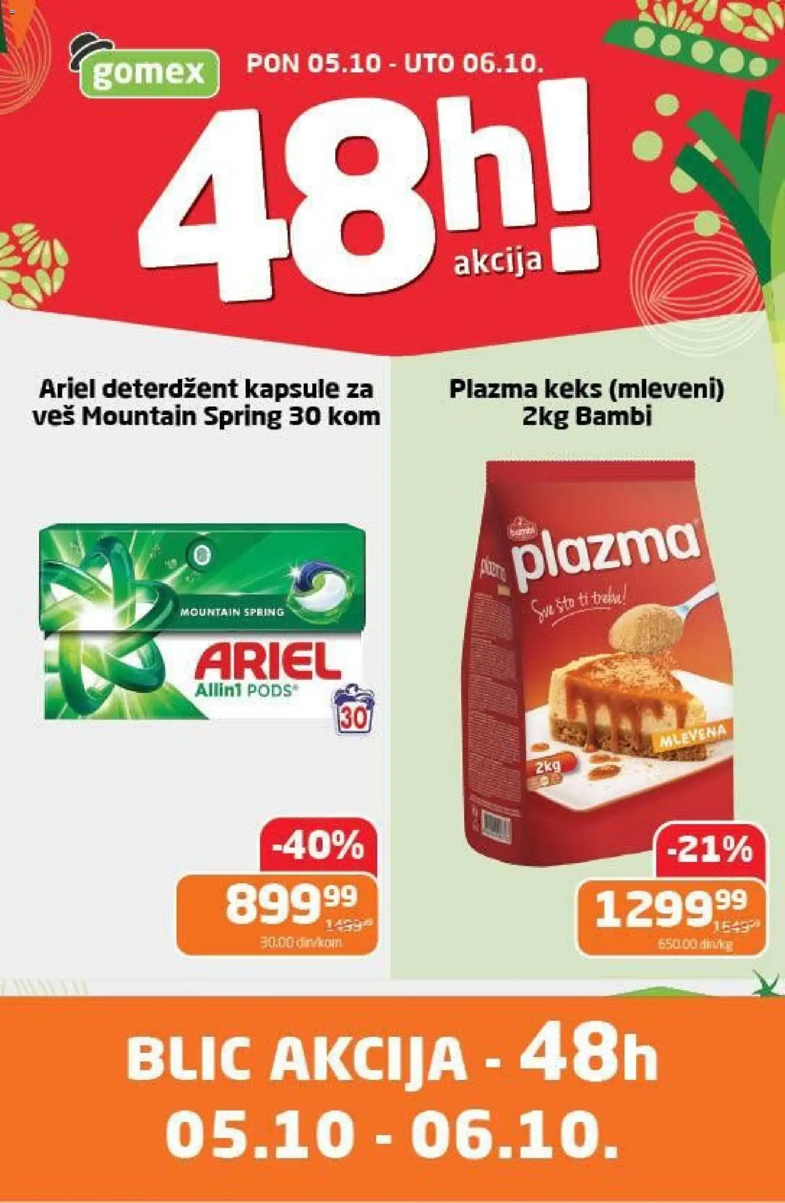 Pregled Gomex kataloga - važi od 05.10.2026