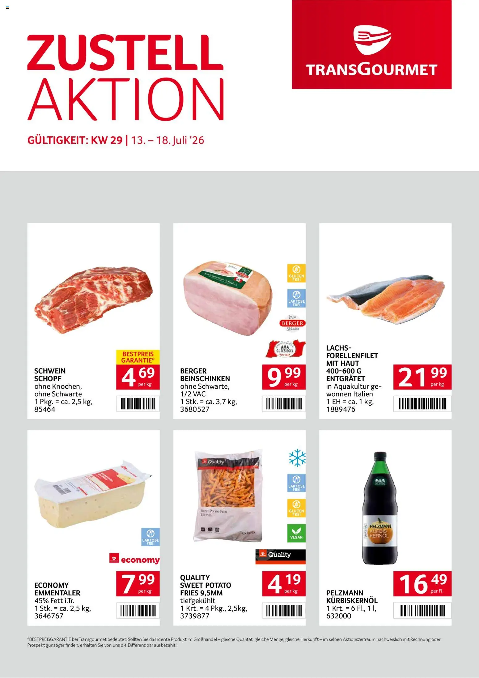 Vorschau der Angebote: Transgourmet Transgourmet Zustellaktion gültig ab 13.07.2026 - Kürbis