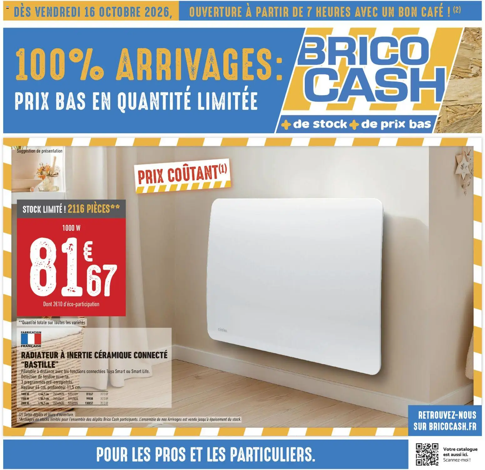 Prévisualisation de Brico Cash catalogue du magasin Brico Cash formulaire valide 16/10/2026 - Café, Radiateur