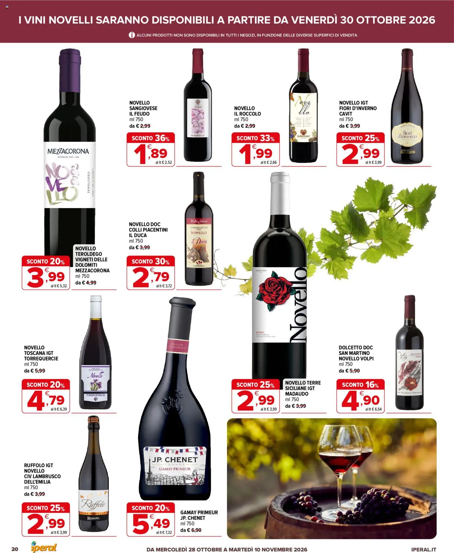 Anteprima dell'opuscolo Iperal volantino Ancora Più Offerte dal negozio Iperal valido da 28/10/2026 - Fiori, Vino, Lambrusco