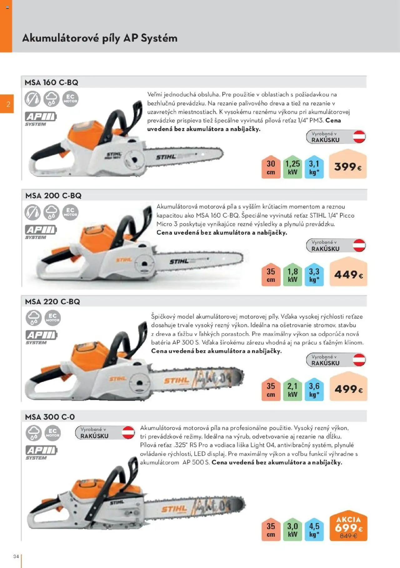 Náhľad STIHL letáku platného od 29.09.2025 - Píla, Batéria, Led, Motorová píla