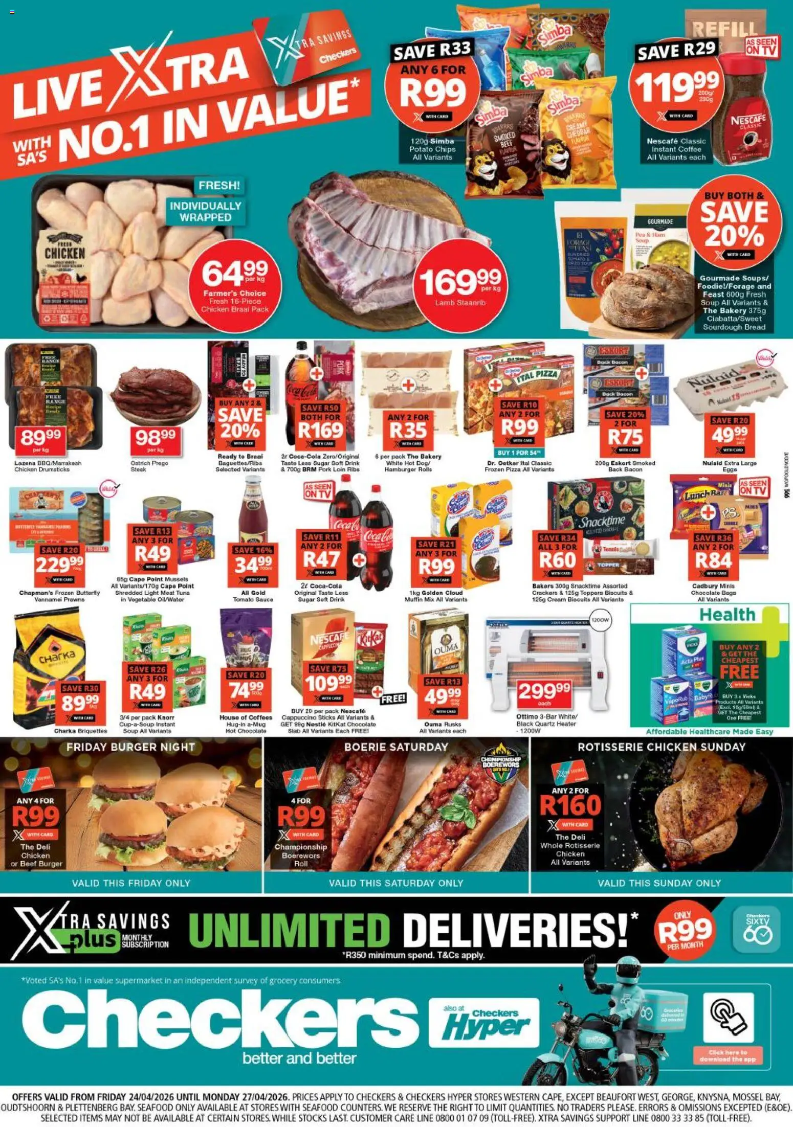 Checkers - Western Cape - Xtra Savings 24/04 - 27/04/2026