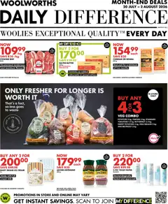Preview of Woolworths flyer valid from 20/07/2026