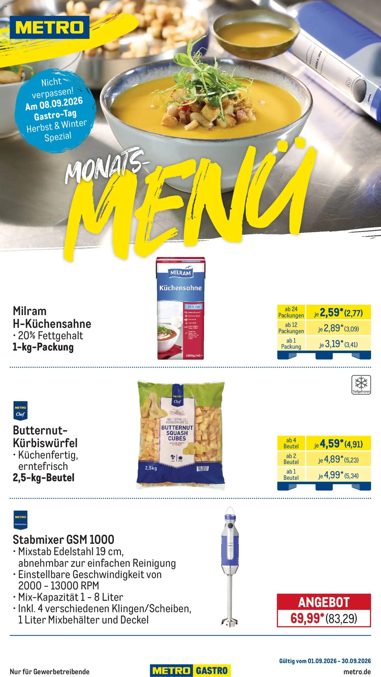 Vorschau von dem Prospekt des Geschäftes Metro, gültig ab dem 01.09.2026