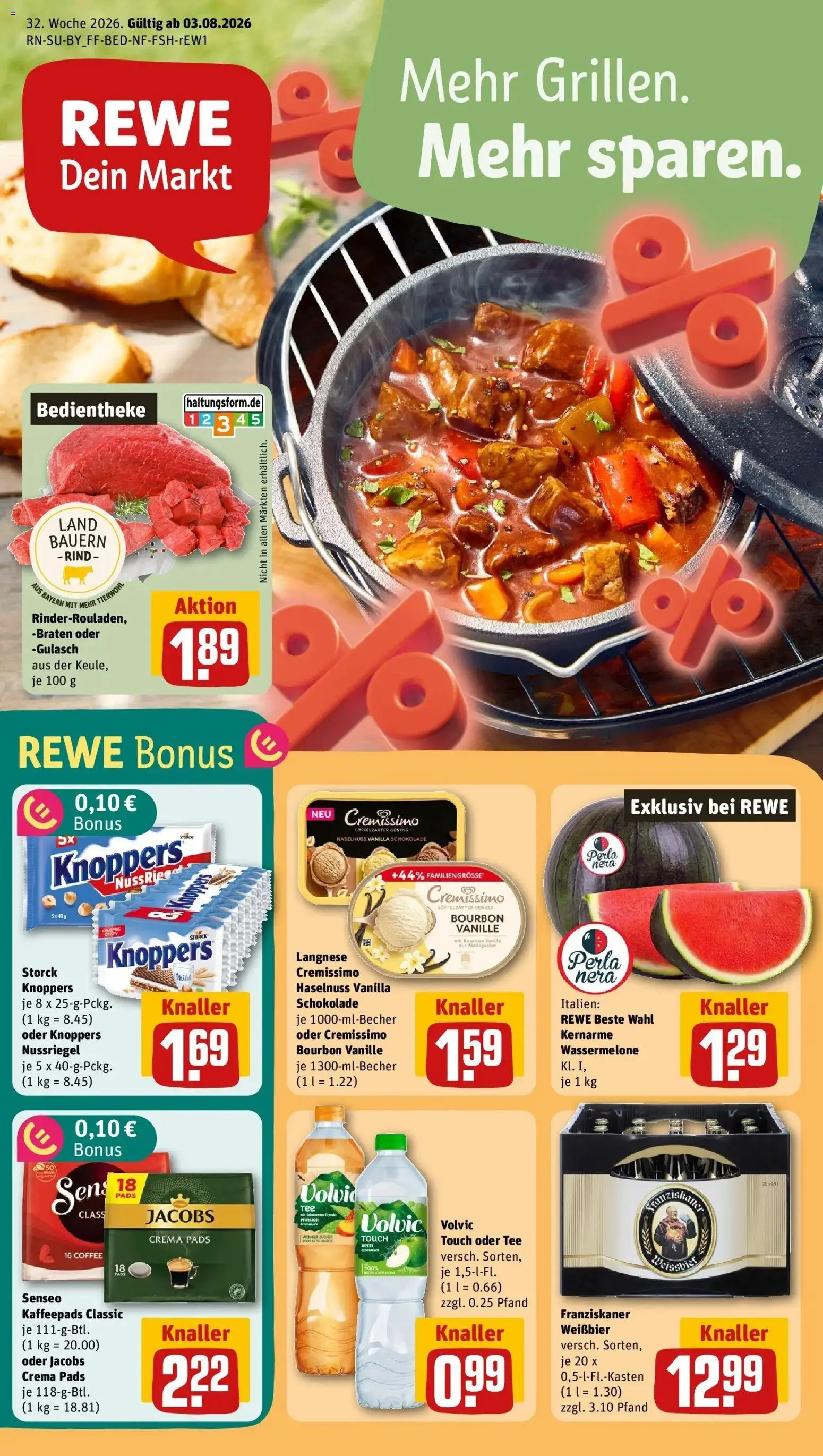 Vorschau von dem Prospekt des Geschäftes Rewe, gültig ab dem 03.08.2026