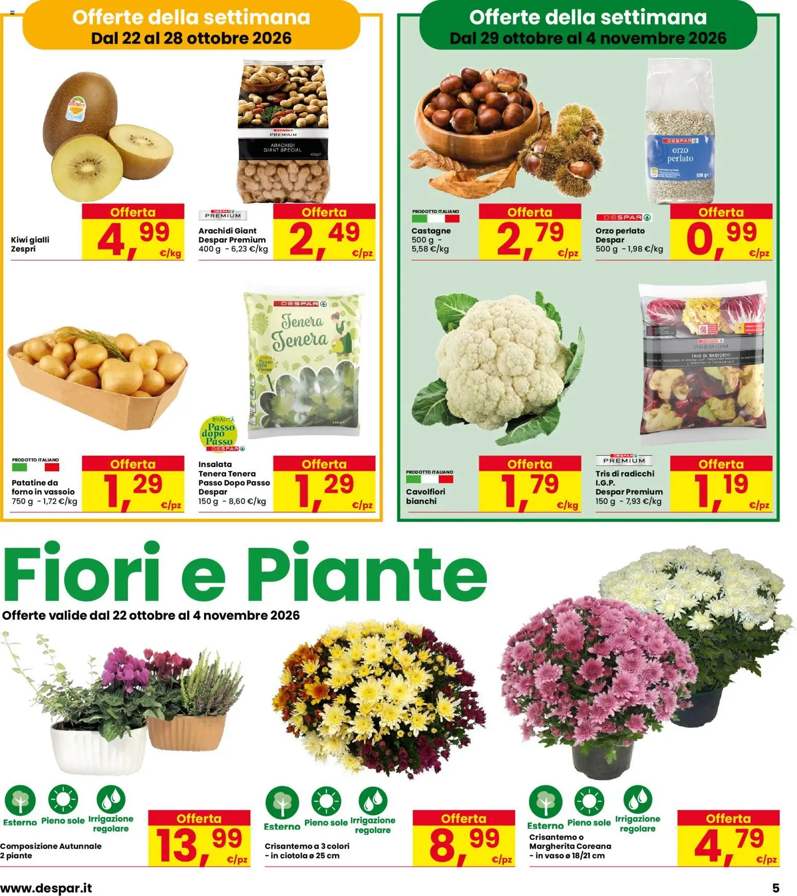 Anteprima dell'opuscolo Eurospar volantino Carpi dal negozio Eurospar valido da 22/10/2026 - Forno, Kiwi, Fiori, Insalata, Patatine, Vaso, Ciotola, Vassoio