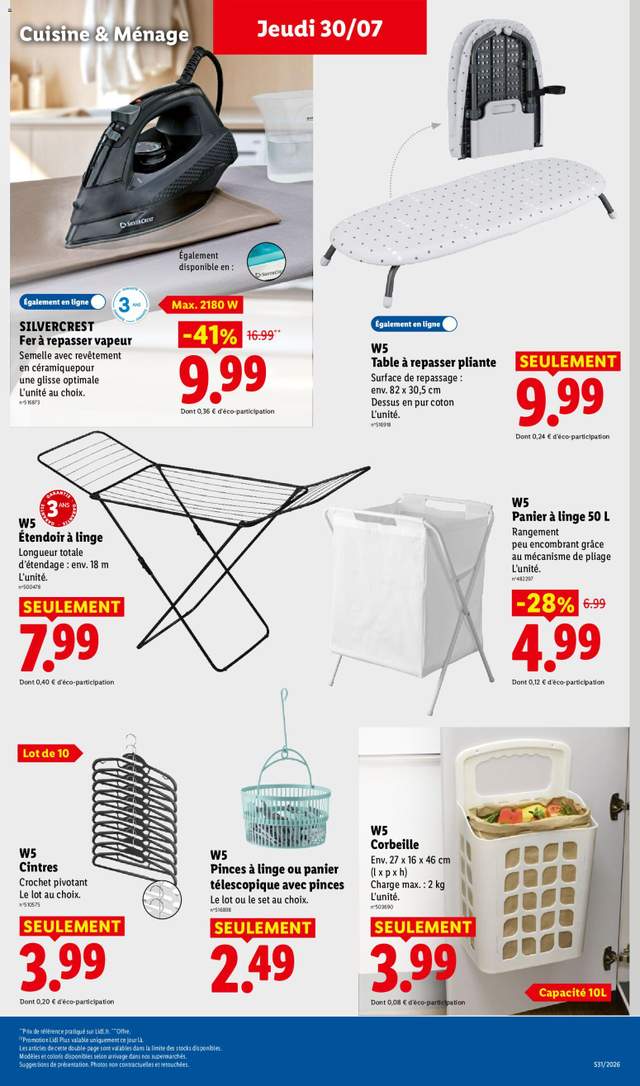 Nouveau catalogue Lidl à partir du 30/07